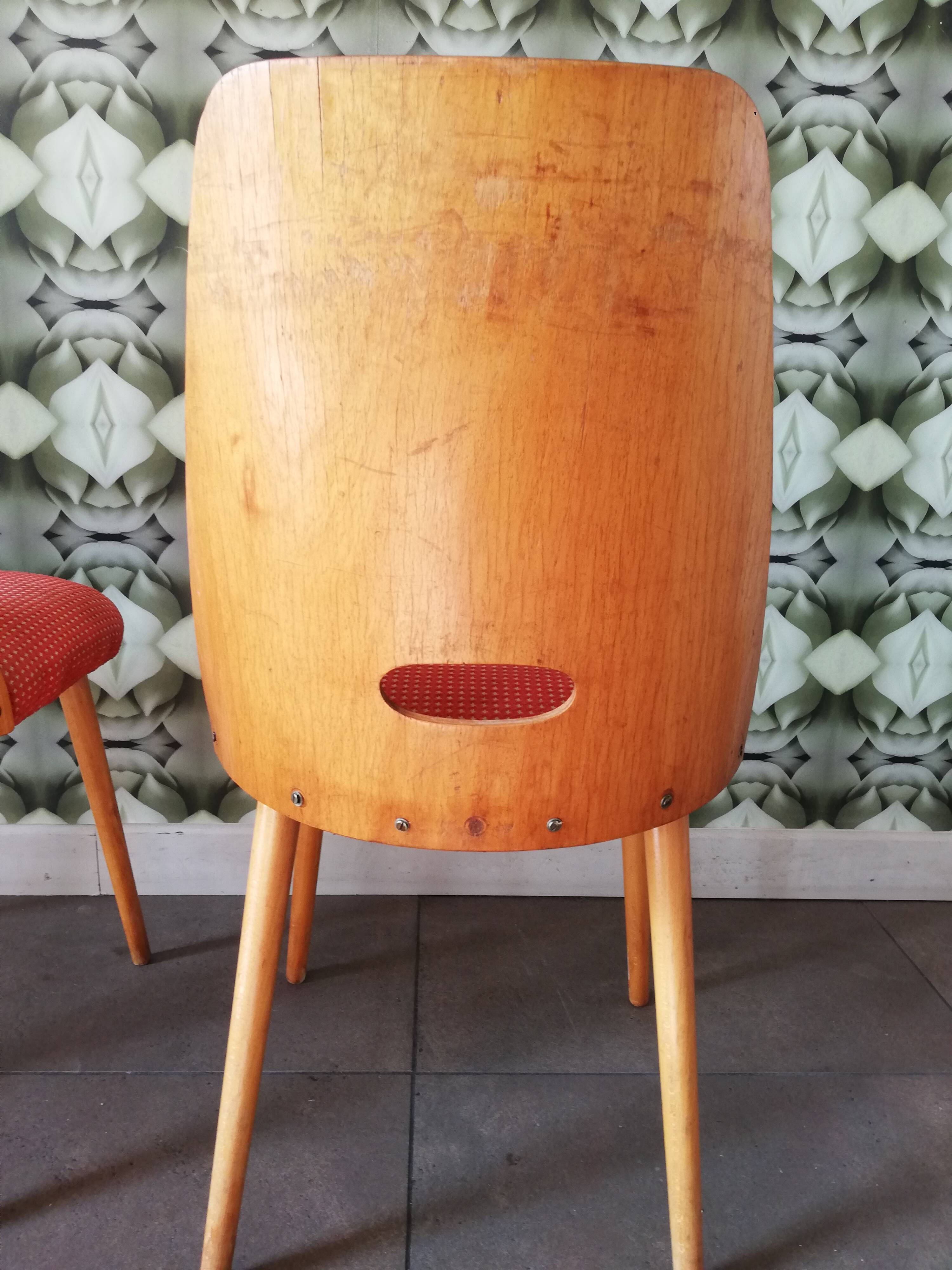 2 Vintage chairs Antonin Suman, Art Deco, Czechoslovakia 1960