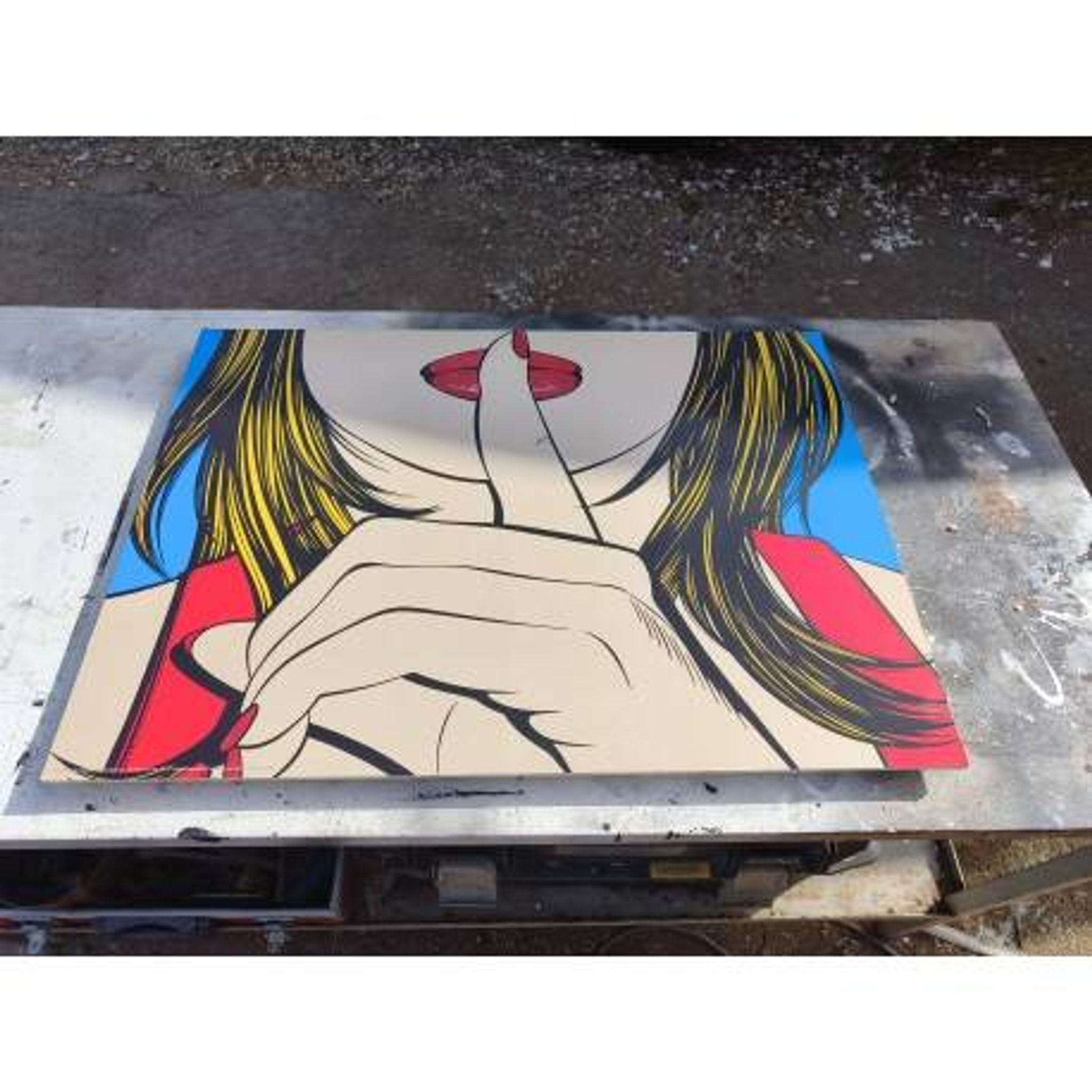 Impression pop art vintage Sssshhh by Deborah Azzopardi