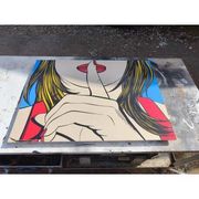 Impression pop art vintage Sssshhh by Deborah Azzopardi