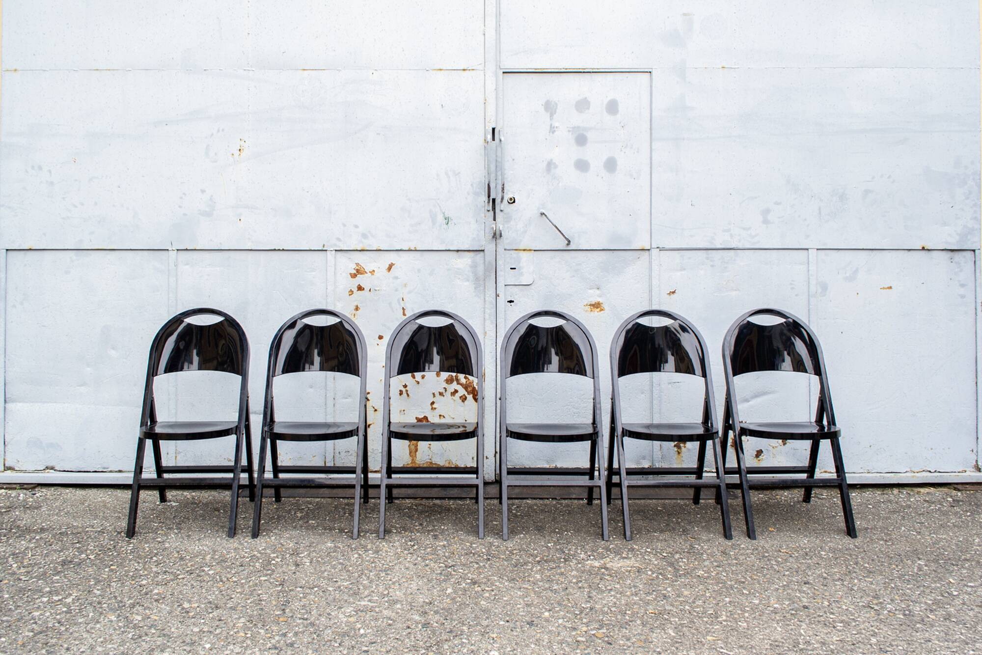 Sedie pieghevole Tric di Achille e Pier Giacomo Castiglioni per Bonacina An