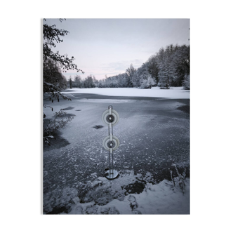 Op art-Space age "polar" series floor lamp from around 1963.