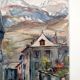 Aquarelle sur papier "Village d'Embrun (05)" Signée en bas à gauche, titré, André Duculty