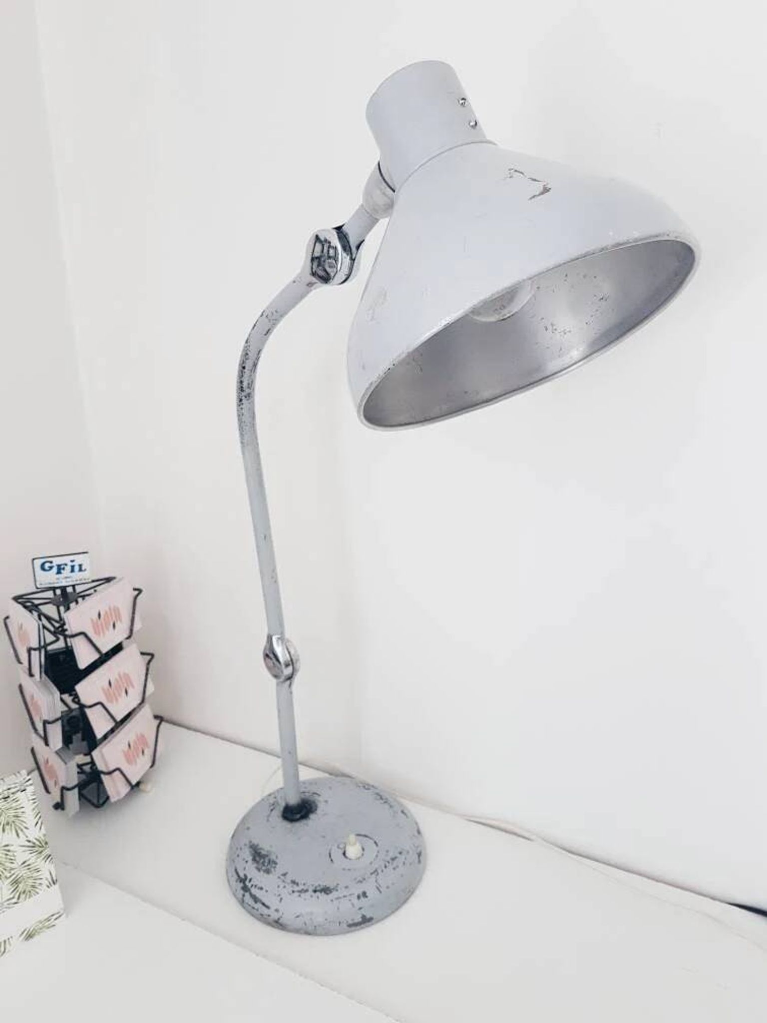 Industrial desk lamp – jumo gs1 workshop – grey jielde style – year