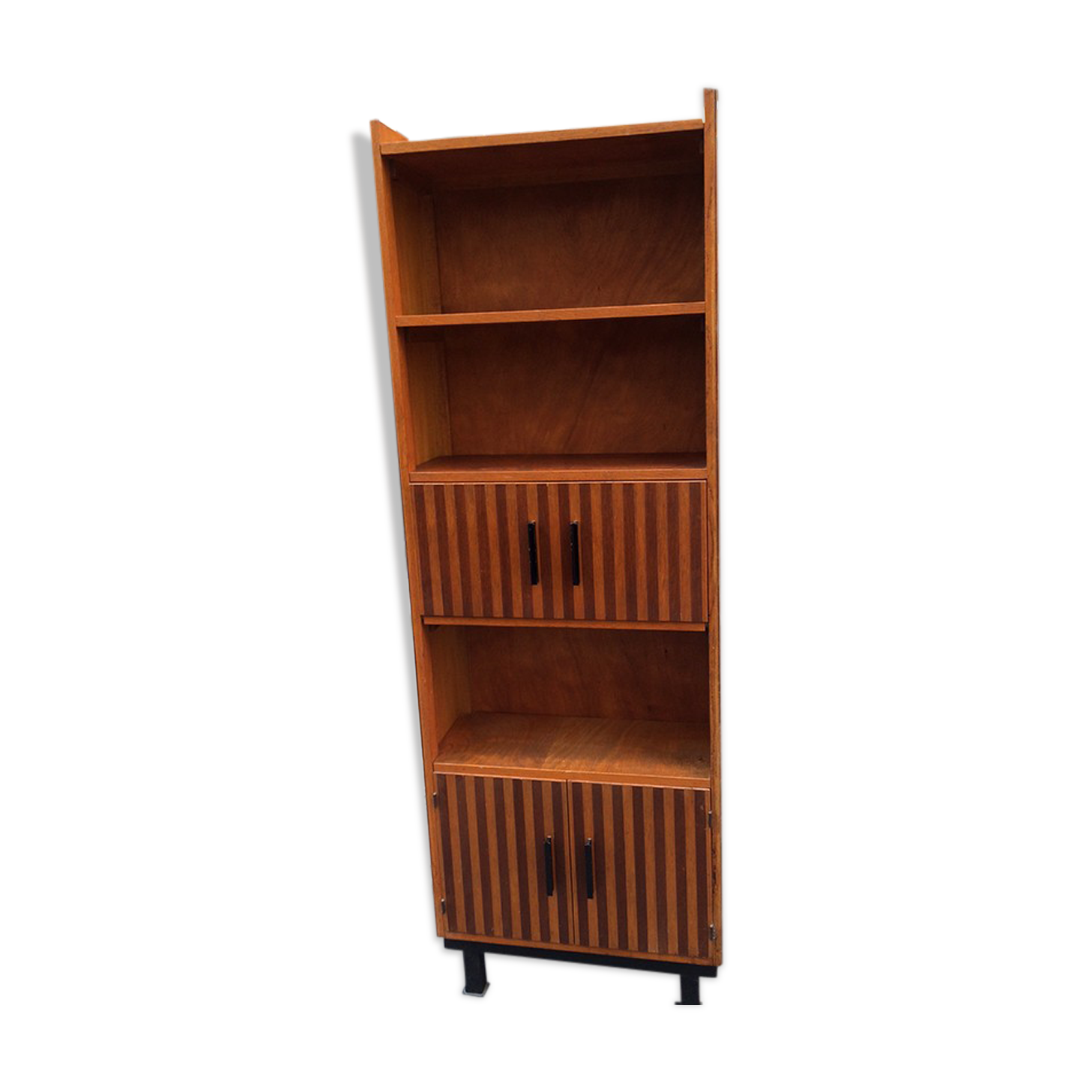 Bibliothèque en bois 2 teintes, 1960