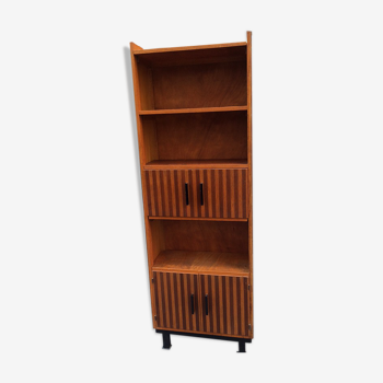 Bibliothèque en bois 2 teintes, 1960