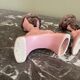 Pair of ceramic candlesticks