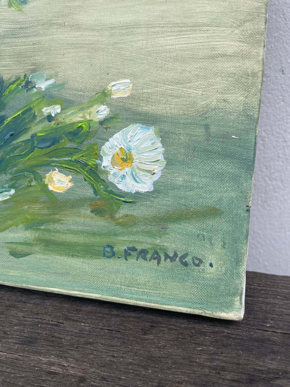 Oil painting on canvas, bouquet of flowers