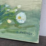 Oil painting on canvas, bouquet of flowers