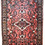 Vintage oriental handmade carpet 59cm x 93cm 1970s, 1c617