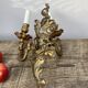 Wall lamp in gilded bronze style Louis XV rocaille with 2 branches