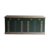 Meuble de métier d'architecte Duck green Farrow and ball