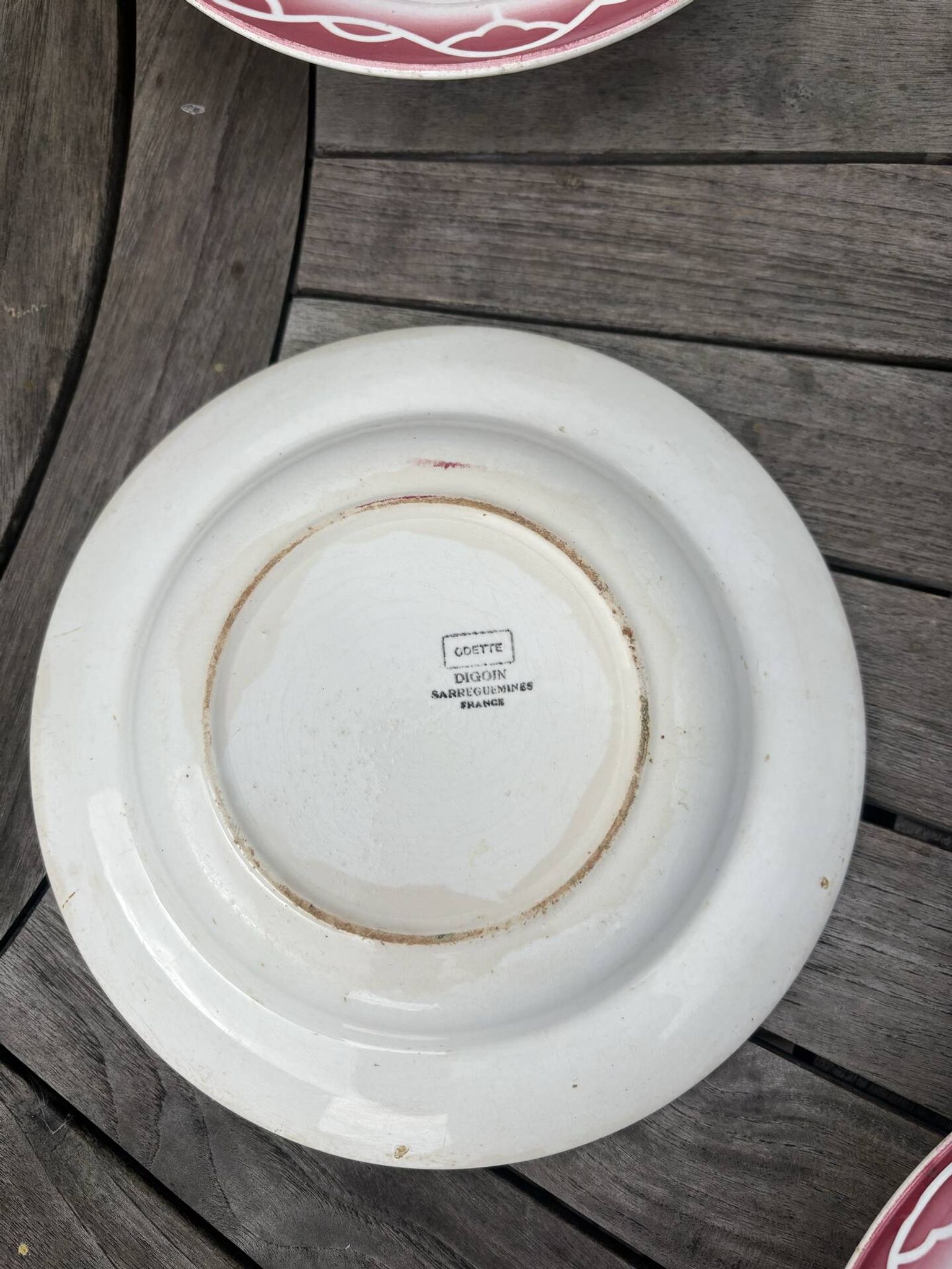 Assiettes creuses Digoin Sarreguemines