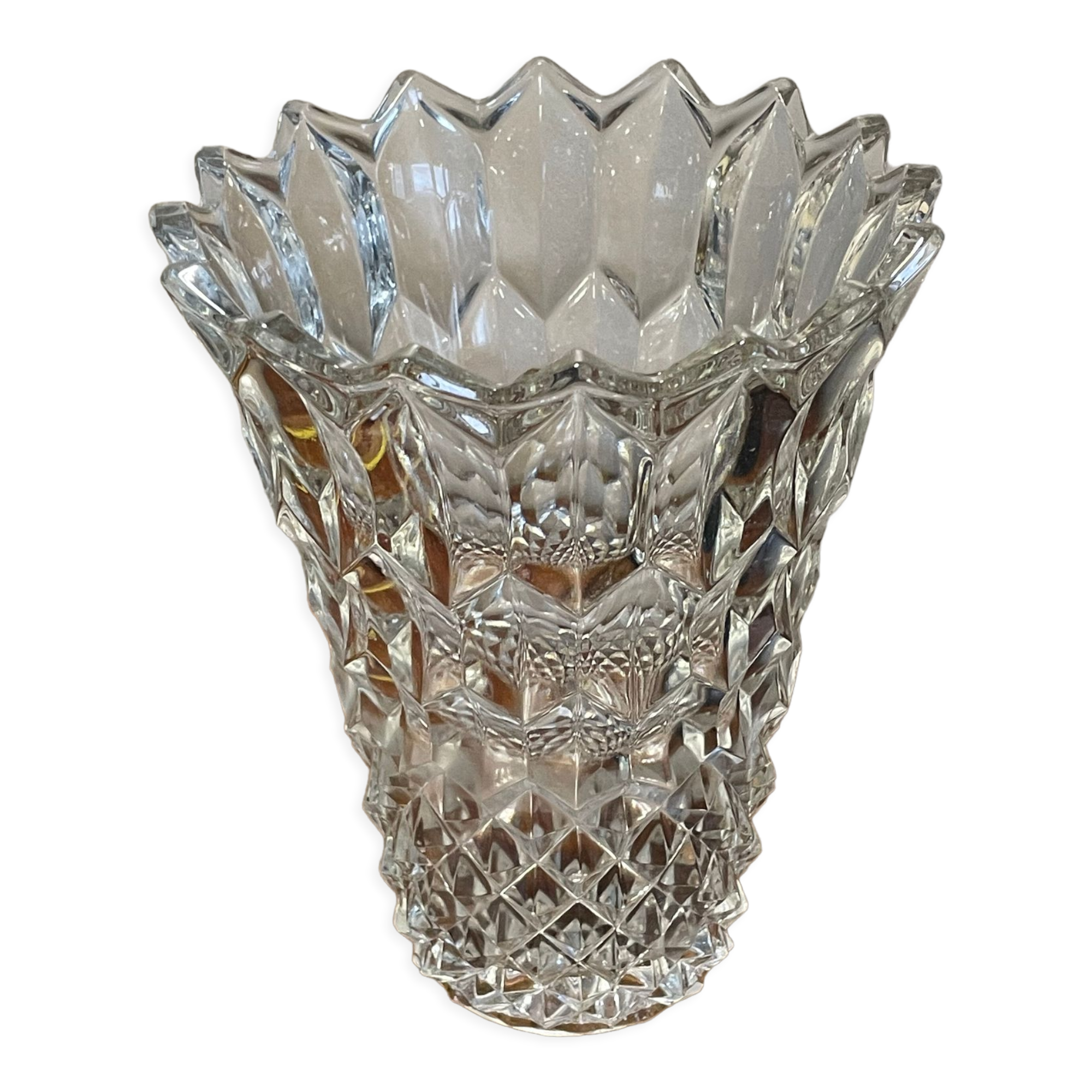 Cut glass vase