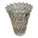 Vase en verre taillé