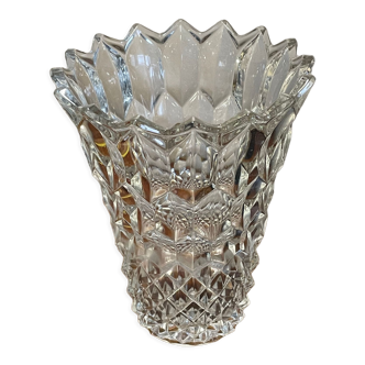 Cut glass vase