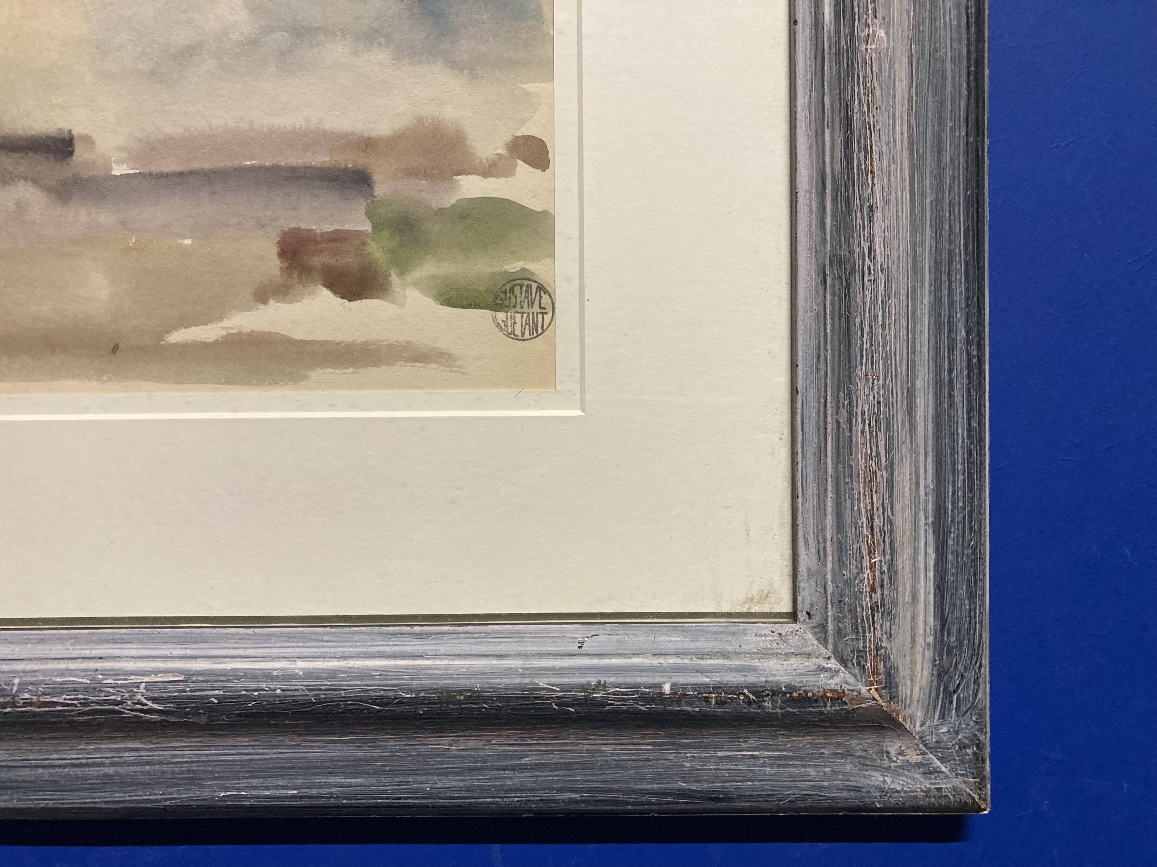 Landscape framed by Gustave Guétant (1873-1953)