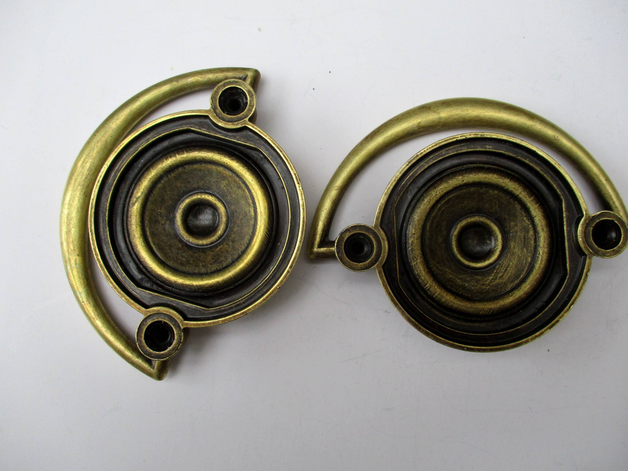 Brass furniture handles - a pair