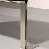 Stunning Willy Rizzo bar / sideboard in black & stainless steel, Italy 1969