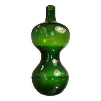Vase bubble en verre soufflé vintage