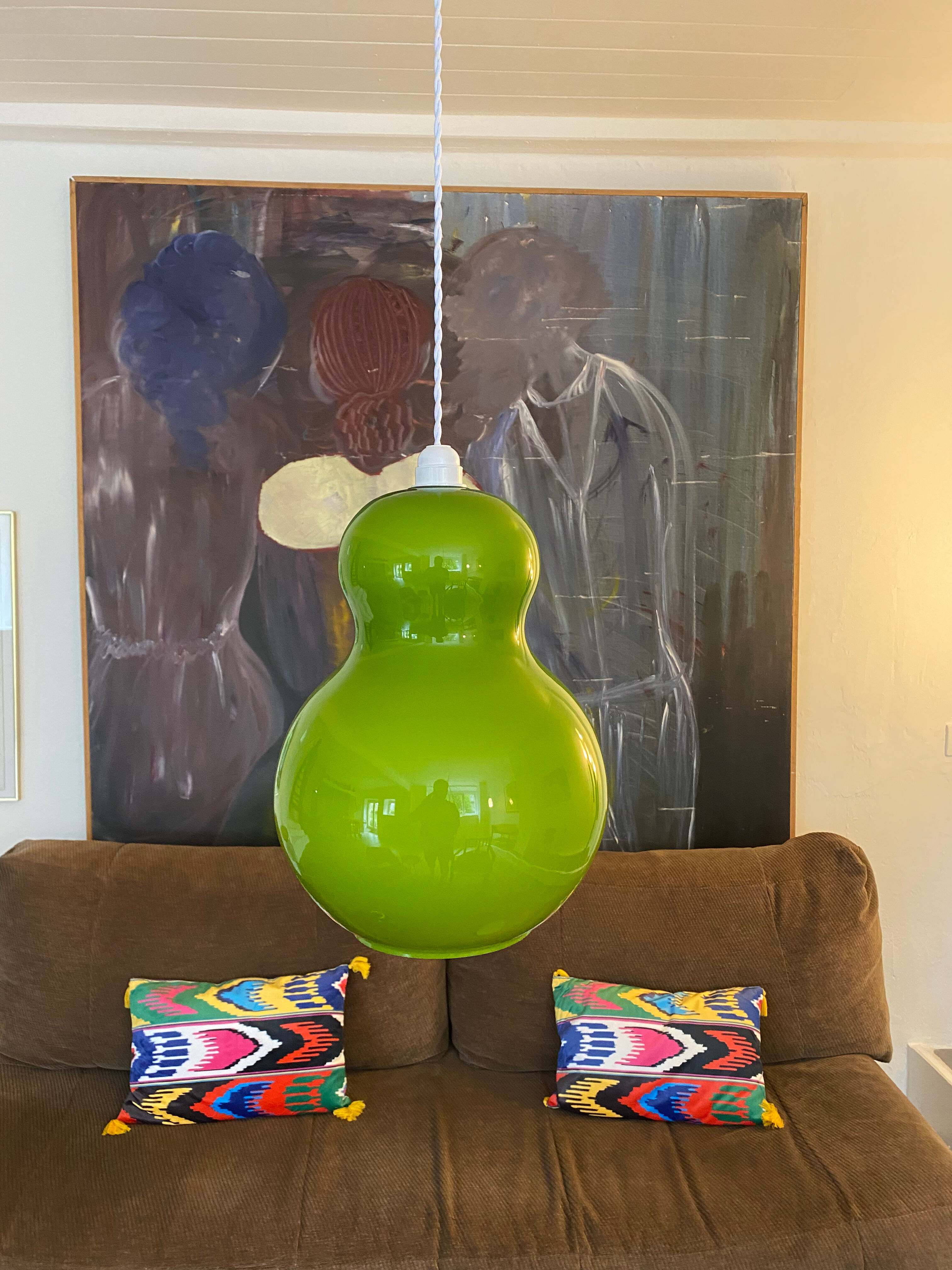 Vintage opaline suspension