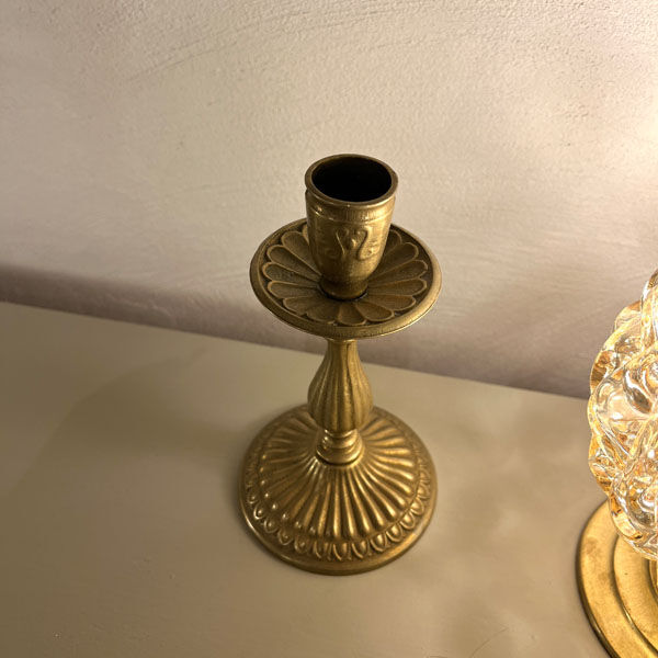 Gilded bronze candle holder