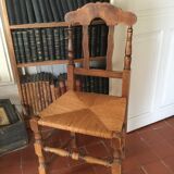 Lot of 8 old walnut chairs