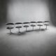 Set of 6 swivel chairs "Airport" (Model 037) by Geoffrey Harcourt