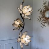 Lotus floor lamp 90s black and gold