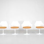 Set of 4 Tulip armchairs by Eero Saarinen for Knoll International - 1960s