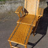 Chaise longue en osier