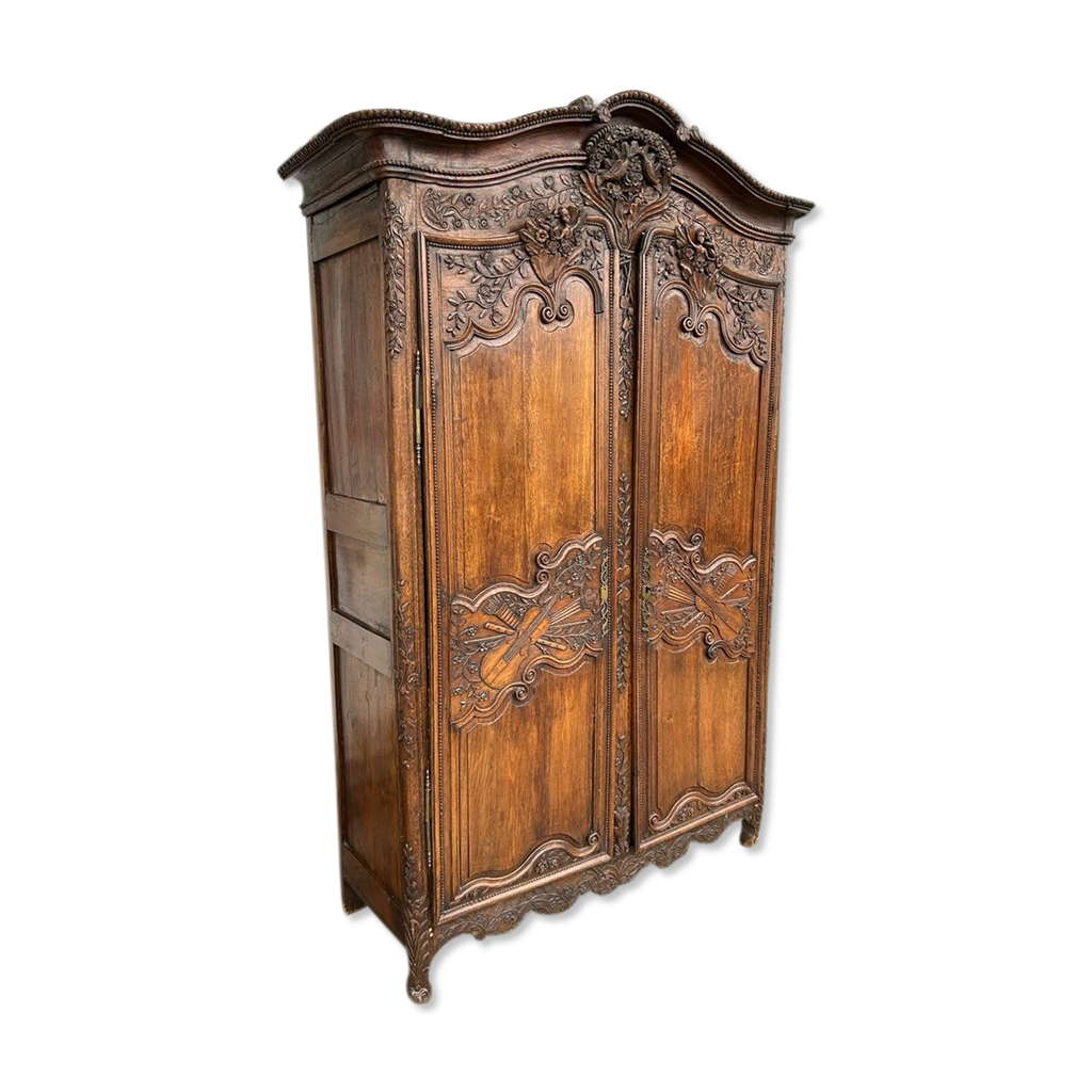 Armoire normande de mariage en chêne pays de caux époque xixéme Selency