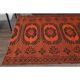 1970s Vintage Turkish Oushak Handmade Wool Cotton Orange Area Rug 186x272