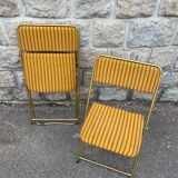 Two folding chairs, Lafuma, France, 1970