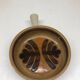 Set of 3 ceramic caquelon dishes from Pornic, Palmyre decor