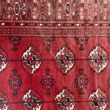 Nice big vintage carpet Bokhara handmade 200x282 cm