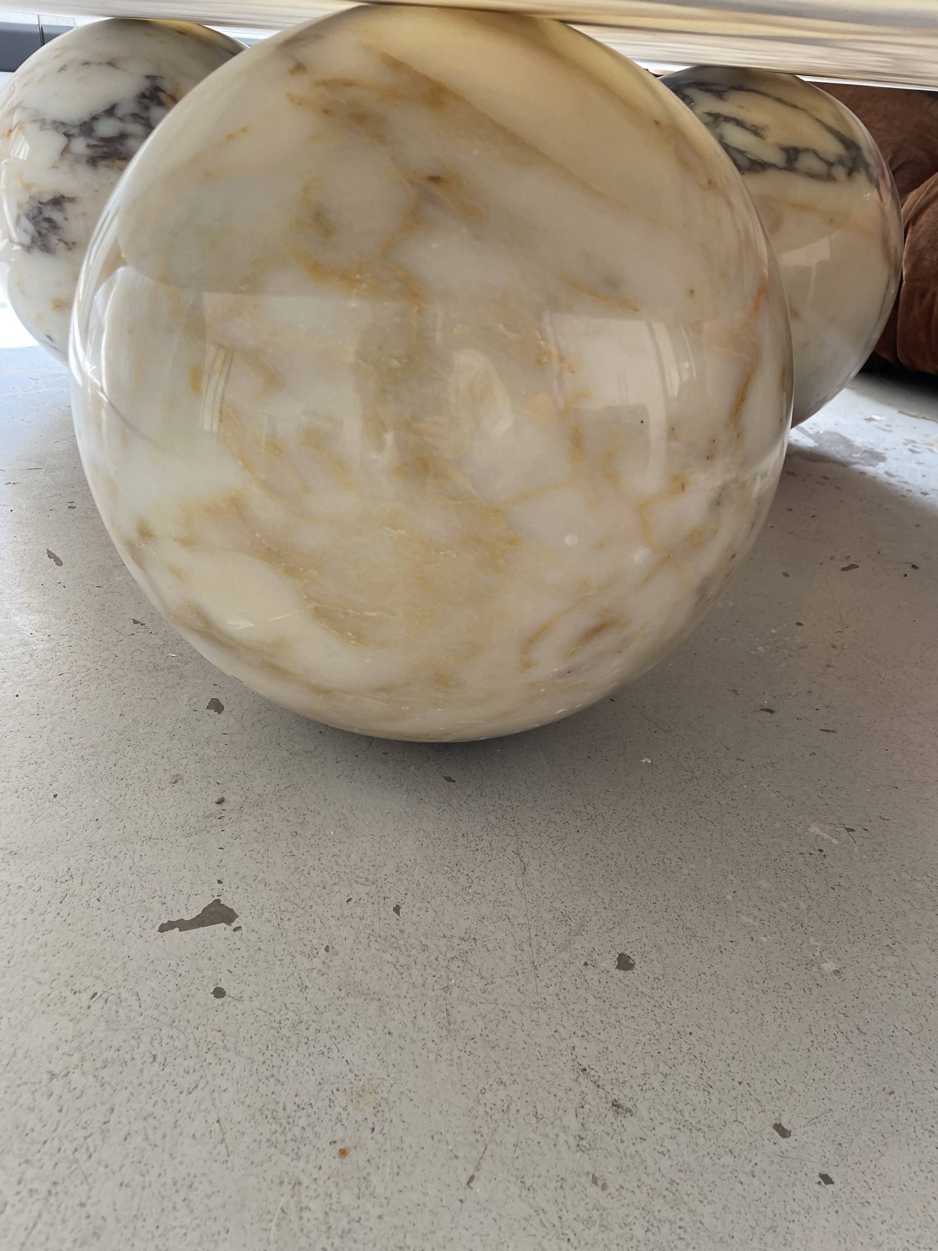 Calacata Viola marble coffee table