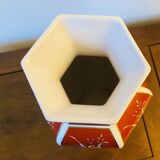 Red and gold porcelain vase