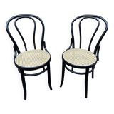 Pair of bistro café chairs 1970