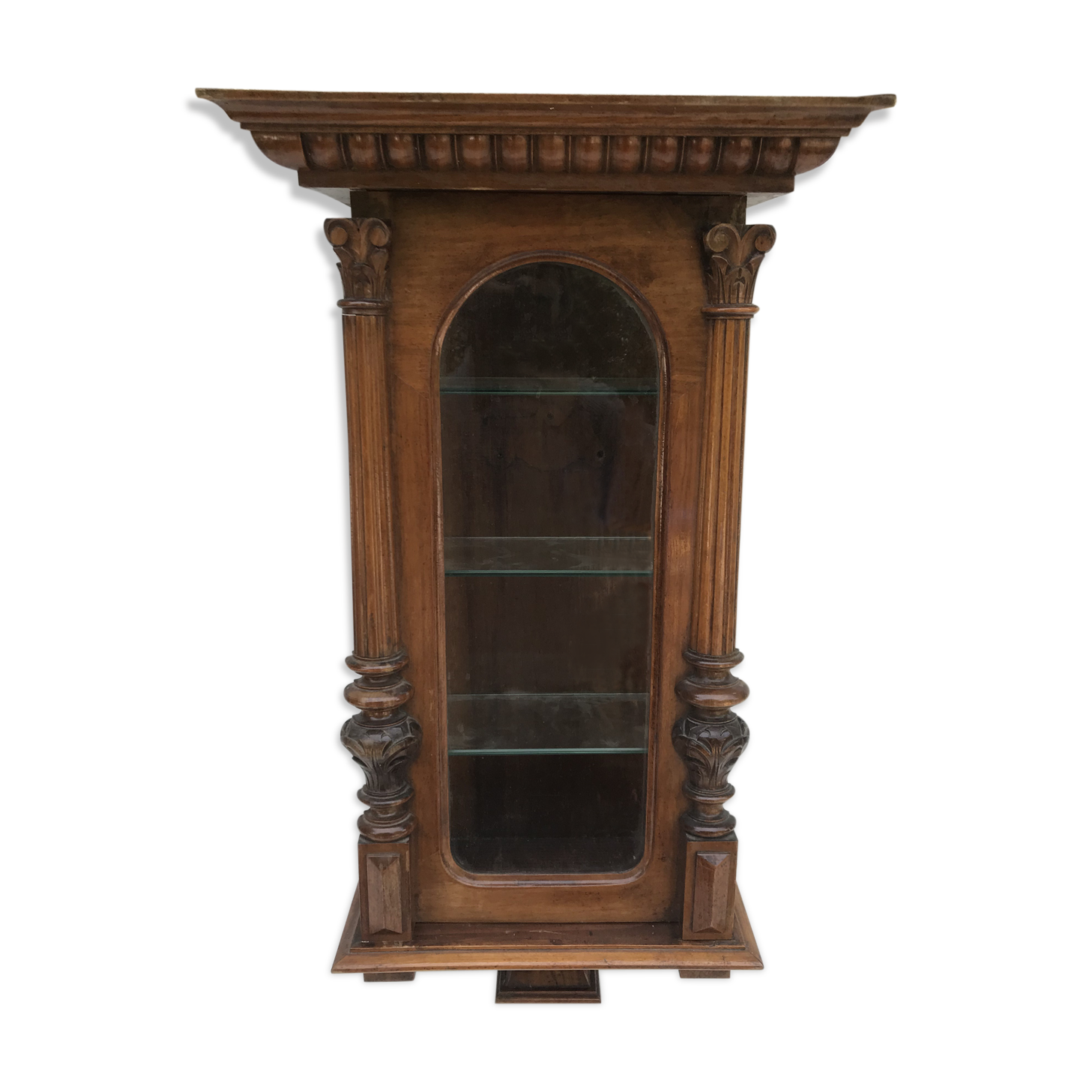 Old comtoise wooden showcase