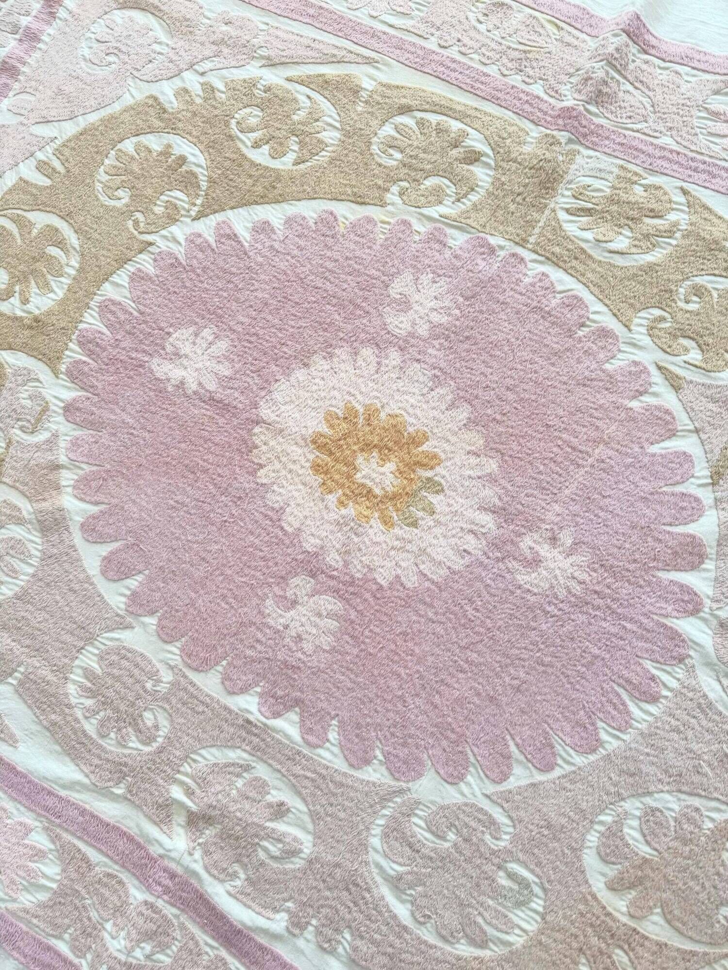 Vintage hand-embroidered tablecloth 141x168 cm