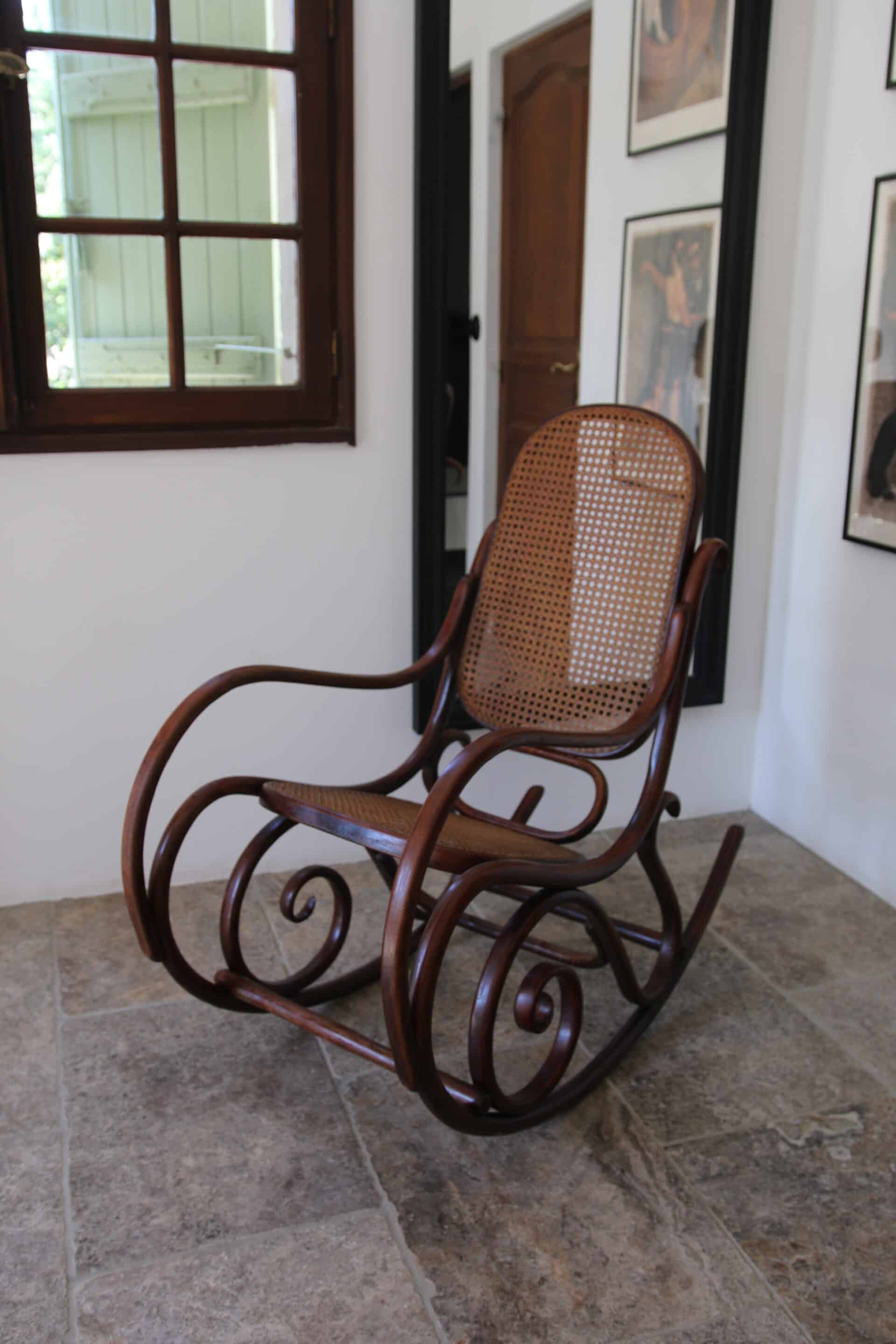Vintage Thonet rocking chair, 1970s.