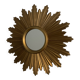 Vintage 1970s gold plastic sun mirror - 44 cm