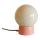 Vintage white opaline living room bedside desk lamp "Malabar"
