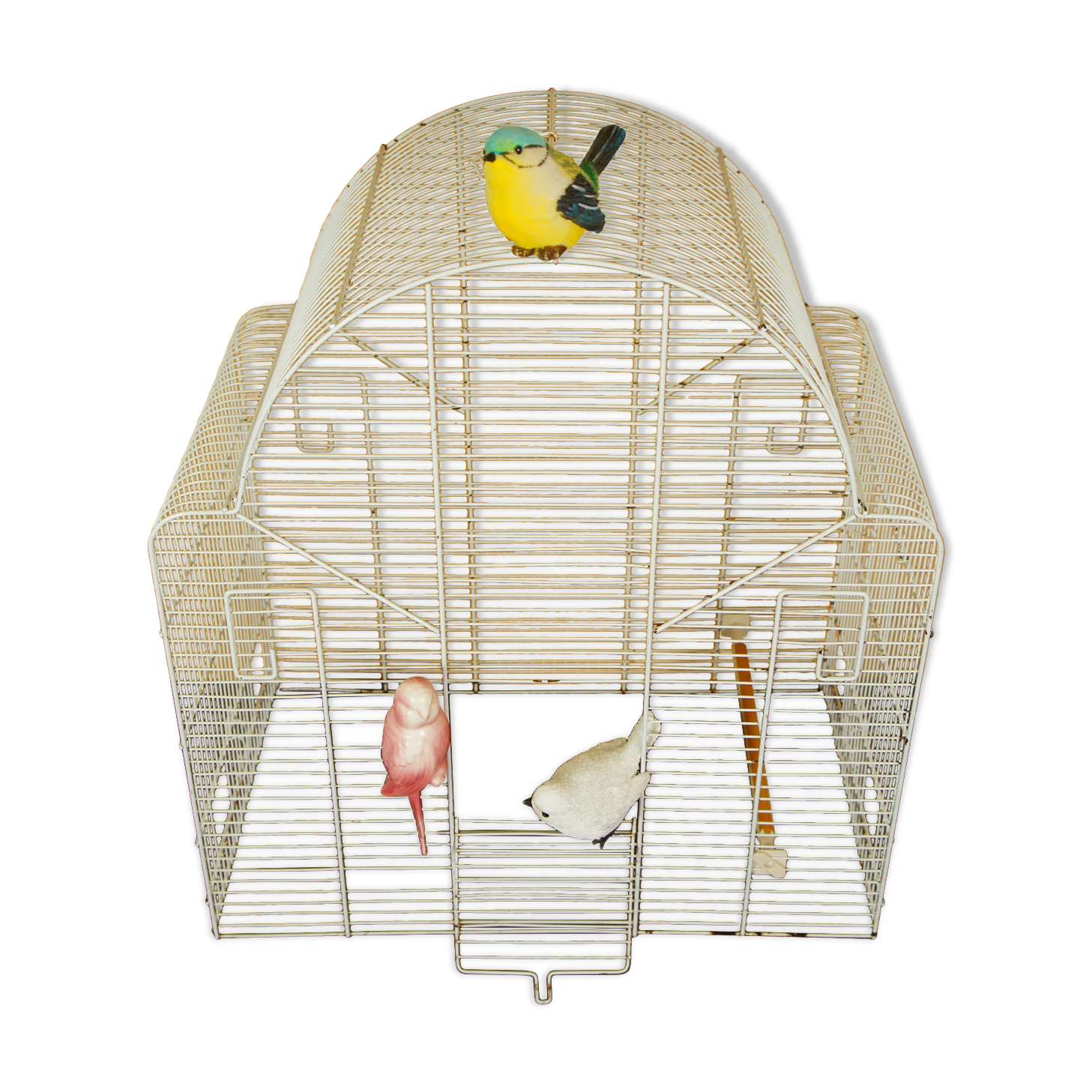Decorative bird cage & its 3 piafs