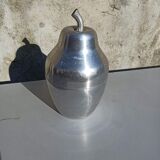 Old ice bucket ice cube in the shape of aluminum pear