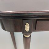 Vintage Ebonized Beech Console Table by Paolo Buffa with Glass Top, Italy