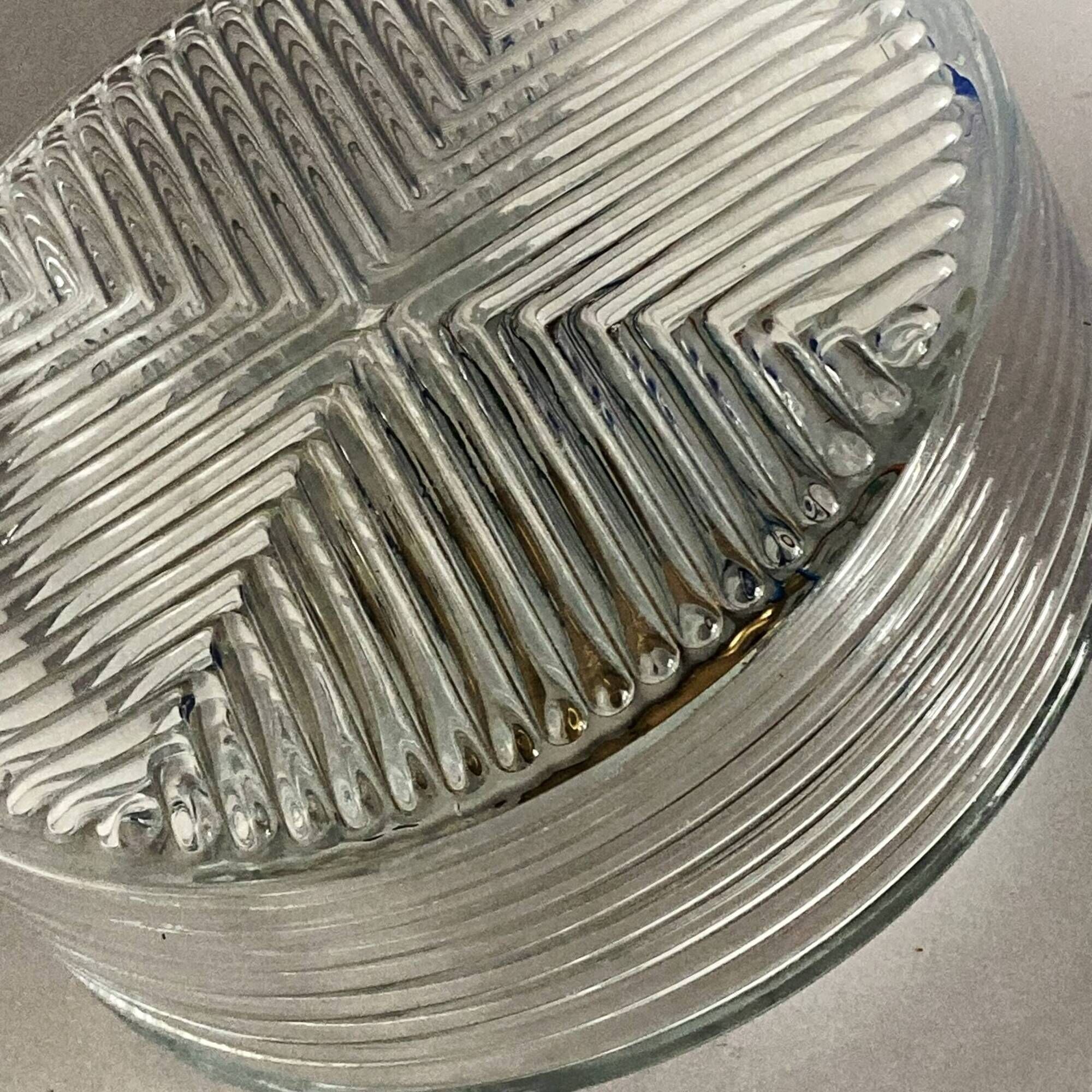 Round ceiling light wall light in minimalist glass 1970 1980 seventies eighties LAMP-7129