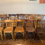 Set of 16 bistro and Baumann chairs