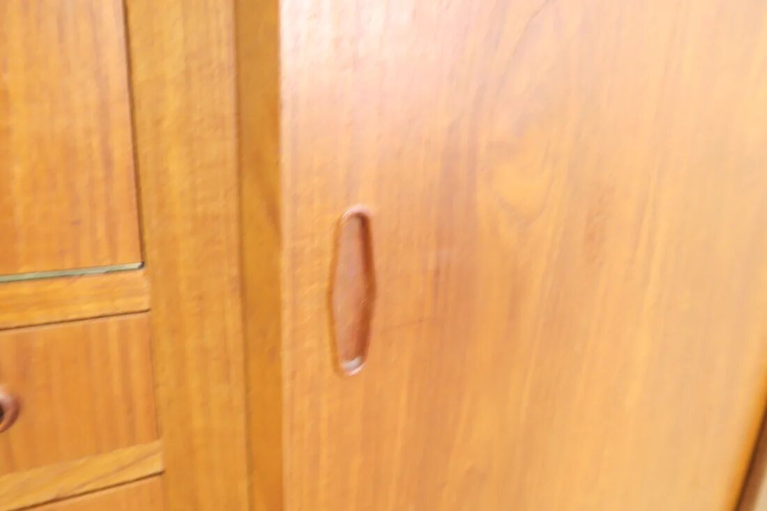 Teak highboard with doors and drawers, 1960s