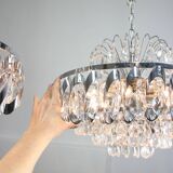 Vintage Viennese Medium Sized Crystal Chandelier, 70s
